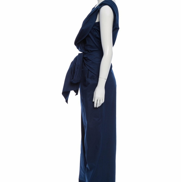 Tome V-Neck Blue Jumpsuit - Picture 2 of 3